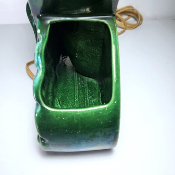 Mid Century Leaping Deer TV Lamp Planter Forest Green Retro Vintage 10.5”X 7.5” - Picture 9 of 15